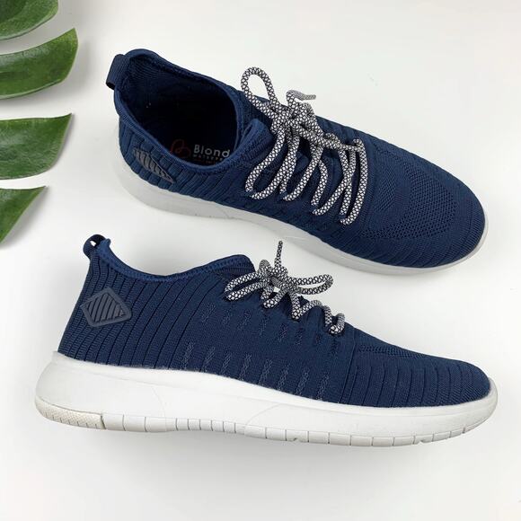 Blondo Kamie Sneakers Blue Waterproof Knit B3403 Women's 9 - Picture 1 of 12
